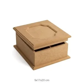 KU224 2'li Havuzlu Çay Kutu Ahşap Boyanabilir Obje